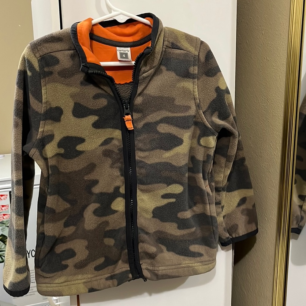Boys Camo fleece zip up